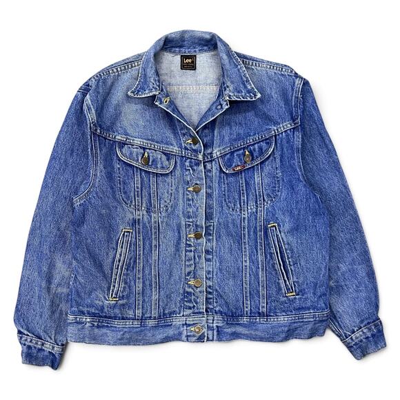 Lee Jackets & Blazers - Vintage Lee Riders Blue Denim Jacket USA Made Mens M Wmns XL Jean Trucker 80s